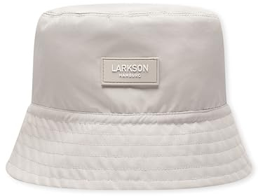 LARKSON Cappello da Pioggia Donna Uomo Beige - Mats - Cappello Antipioggia in Due Taglie - Capello da Pesca Impermeabile per Festival Outdoor Tempo Libero - Colonna d'Acqua 10000 mm
