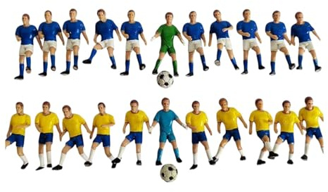 Perfeclan 22x Figure Giocattolo del Calciatore in Miniatura Mini Soccer Soccer Uomini Ornamenti di Sabbia Ornamenti di Diorama Figure per la Decorazione del