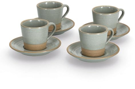 Zeller 26538 Espresso-Set, 8-tlg., 60 ml, Steingut
