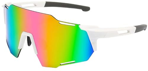 MEMSJIUWEN Lunettes de vélo, lunettes de soleil pour hommes et femmes, protection uv400, lunettes de soleil pour moto, course à pied, ski, baseball, pêche, beach volley