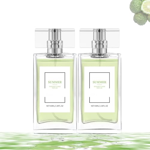 Bergamotte Signature Parfum, Signature Summer Parfüm mit Bergamotteextrakt, Bergamotte-Jasmin-Grapefruit Duft Damen, Summer Eau de Parfum, Frischer Zitronenton (2P)