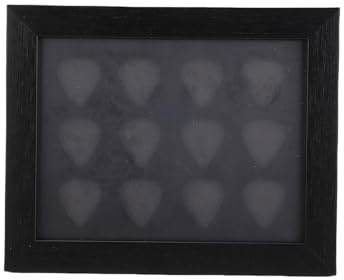 SIXRUN Cadre d'affichage pour Médiators de Guitare, Design élégant avec Mousse EVA et Support en Velours pour 12 Médiators, Art Mural pour Les Musiciens