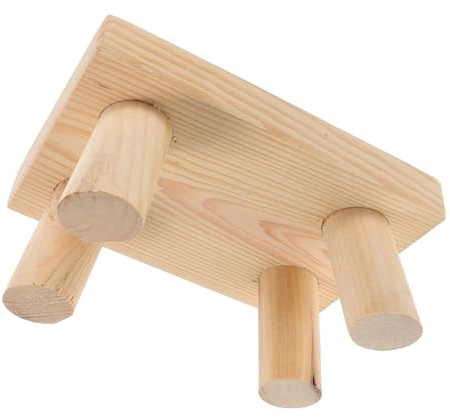 SHINEOFI Tabouret en Bois pour Garçon et Filles Portable 22x15x10 Cm, Léger et Stable, Finition Non Toxique, Marchepied Multifonction pour Salle de Bain Cuisine, Usage Intérieur