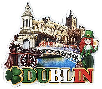 Dublin Irlanda 3D magnete da frigorifero souvenir regalo fatto a mano, decorazione casa e cucina Dublino frigorifero magnete collezione