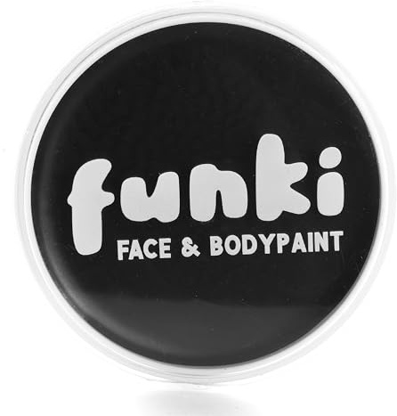 Black Oil-Based Facepaint - Pack Of 1 - Pot of Black Face Paint - Fancy Dress Costume Makeup Accessory