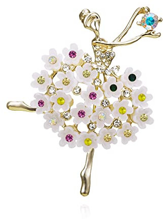 JJWNMLL Broche pour femme avec strass bleus et strass - Broche pour mariage, banquet - Broche pour femme et fille - Colorée et brillante, Métal