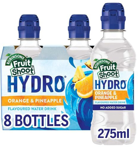 FRUIT SHOOT Hydro Orange and Pineapple Flavoured Water, 275ml (Pack of 8)