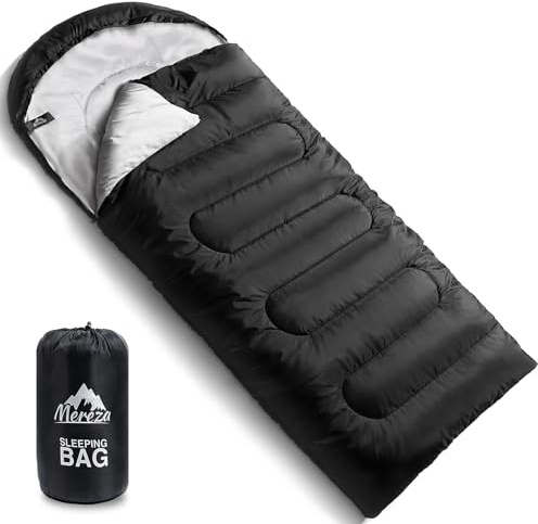MEREZA Sleeping Bags XL for Mens Large Wide Sleeping Bag for Camping Big and Tall Sleeping Bags for Women Adults Warm with Compression Sack Cold Weather & Warm