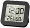 Reloj de baño, temporizador de ducha digital para cuarto de baño, reloj de pared de cocina con alarma, temporizador táctil impermeable portátil, termómetro interior, higrómetro, negro