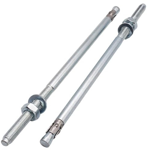 SKIR'CO (4 Stück) Verzinkte Keilanker M10 x 250 mm Metalldübel Ankerbolzen Mauerwerk Anker Betonanker