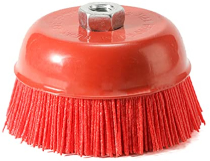 Bowl Shaped Abrasive Wire Brush 100mm Nylon Abrasive Wire Polishing Brush Furniture Relief Grinding Wheel M14