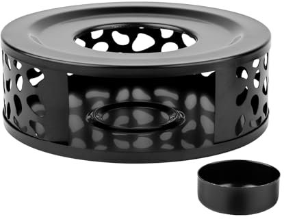 BigKego Calientaplatos de acero inoxidable con soporte para velas de té, calentador de té, calentador de té, calentador de té, calentador de café para teteras y cafeteras