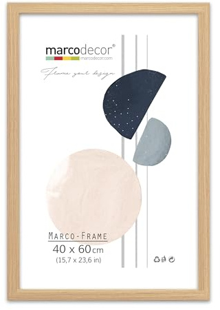 Marcodecor Marco para Fotos y Pósters, 40 x 60 cm color madera, Marco de Pared (Madera X1 Ud., 40 x 60 cm)