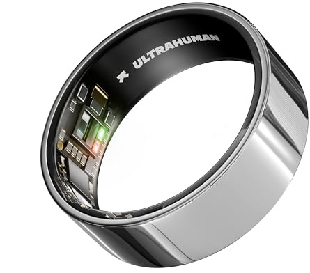 ULTRAHUMAN Ring AIR (Certified Renewed) – Smart Ring Health Tracker, Sleep Tracker, Smart Ring for Men/Women, Fitness Tracker (Space Silver, 7)