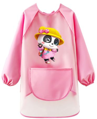 HAMKU L tablier peinture enfant blouse peinture enfant tablier enfant peinture Blouse Peinture Enfant Imperméable pour L'école Activités Peinture Coloriage Cuisine