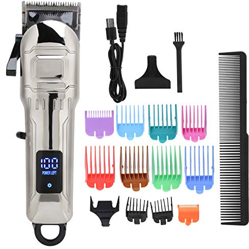 Cortadora de cabello eléctrica con pantalla LED y carga USB profesional, cortadora, herramienta de peinado para hombres y mujeres, uso doméstico, Material ABS, batería de 2000mAh