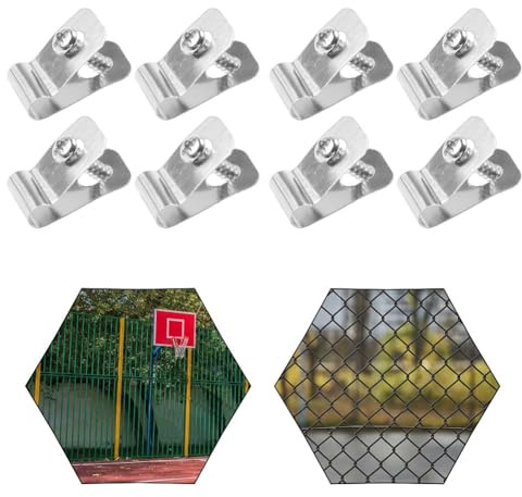 FUBESK Morsetti di montaggio per recinzione agricola, in acciaio inox, per filo saldato calibro 12-16, confezione da 100 pezzi con viti