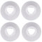 4Pcs White Plastic Radiator Pipe Covers - Sleeve Collars for 17mm Diameter Pipe