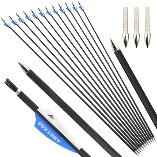 surwolf 32 Bågskytte kolpilar, ID 4,2 mm jaktpilar, träningspilar, 1000 Spine，för Archery Compound och Recurve båge 12&24 st