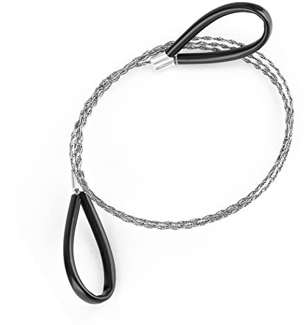 ciciglow a Filo in Acciaio Inossidabile per Tubi Flessibili in PVC, Tubi, Tubi, a Cavo per Utensili Generici Cavo da Taglio Seghettato da 29,53 Pollici con Due Manici per Tagliare Legno,