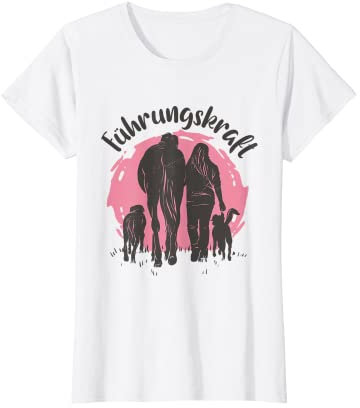 Führungskraft Pferd und Hunde Reiter Hundeliebhaber Reiten T-Shirt