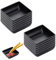 SVUPUE Sauce Bowls, 12pcs Square Dip Bowls, Snack Bowls, for Snacks, Sauce, Condiments, Side Dishes, 75ML, Black
