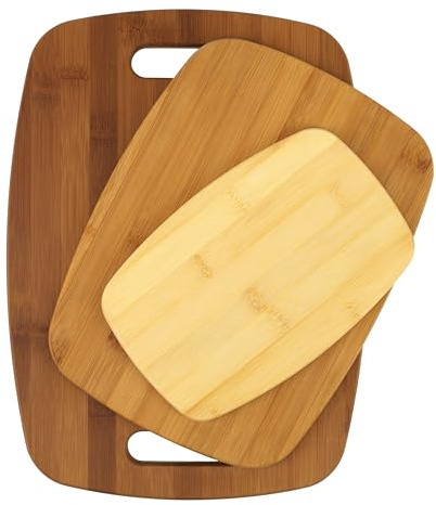 GoodCook Bamboo Cutting Board 3-Pack, Eco-Friendly Knife-Friendly Boards, 6x9-Inch, 9x12-Inch, 11x15-Inch, Durable and Moisture Resistant, Perfect for Food Prep and Serving