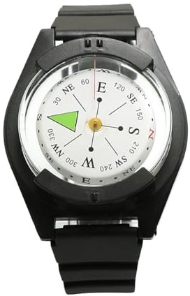 Mimoqk Boussole de Survie pour Les - Boussole de Survie étanche,Bracelet de Montre de Survie Boussole sous-Marine pour la Chasse, la randonnée en Plein air