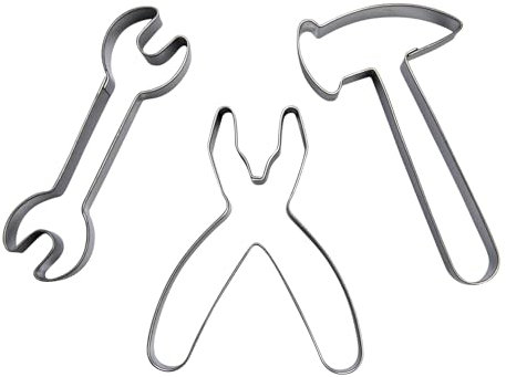 BekkiB - Lot de 3 emporte-pièces « outils » – Emporte-pièces en acier inoxydable passent au lave-vaisselle – Pour la cuisson de biscuits – 7971