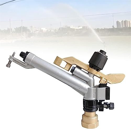 Irrigatore da giardino a impulsi, 3,8 cm, con ugello di ricambio, regolabile a 360°, per fattorie, frutteti, giardini da tè