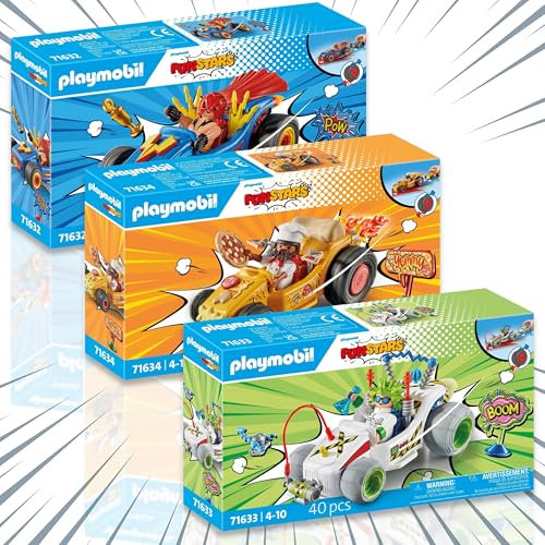 PLAYMOBIL 71632 Rasender Wrestle 71633 Rasender Professor 71634 Rasende Pizza – perfekte Kombination für Spielspaß ohne Grenzen!