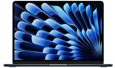 Apple Portatile MacBook Air 13'' con chip M4 (2025): progettato per Apple Intelligence, display Liquid Retina da 13,6'', 16GB di memoria unificata, 512GB di archiviazione SSD, Touch ID; Mezzanotte