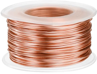QUARKZMAN 18 Gauge pysseltråd aluminiumtråd 1,0 mm x 30 m (D x L) flexibel aluminiumtråd metall smyckestråd blomtråd för smyckestillverkning modellering hantverk gör-det-själv, roséguld