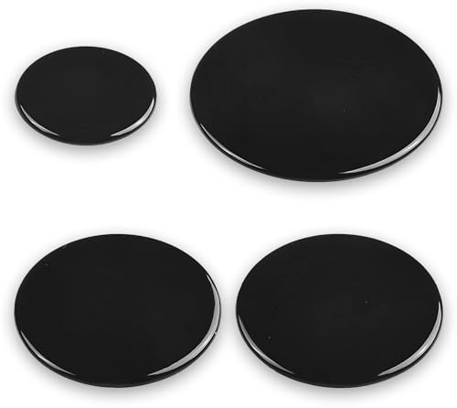 Tapa de quemador de gas para cocina, 4 piezas de placa de cocina plana, 55 mm, 75 mm, 100 mm, kit de tapa de llama adecuado para estufa de gas SABAF, accesorios de cocina (negro)