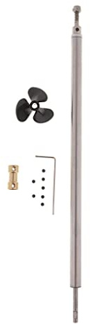 MXRGUMVI Eje de transmisión de barco RC + junta universal + hélice de 3 cuchillas + manga de eje + junta D, eje de motor de 3,17 mm