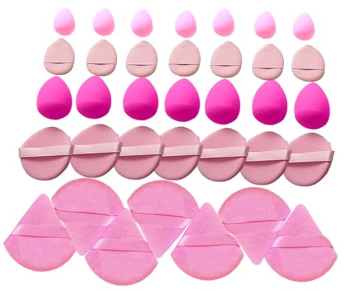 Makeup set - 35 stycken återanvändbara s | pulverpuff, makeupsvamp | | skönhetsapplikator | Pulverpuff för flytande foundation pulver concealer kräm
