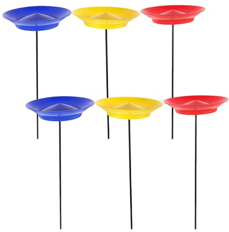BESPORTBLE 6 Juegos de Platos giratorios con Palo para Malabares - Plato de Malabares para Principiantes para Entrenamiento en Habilidades circenses, Ideal para Fiestas y espectáculos.