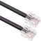 1m RJ11 Kabel ADSL Erweiterung Leitung Telefon Schnur Stecker Hohe Geschwindigkeit BT Internet Breitband Männlich zu Männlich Router und Modem zu RJ11 Telefonbuchse, Mikrofilter (Schwarz)