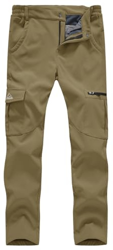 donhobo Pantalon d'extérieur pour femme - Pantalon de randonnée - Imperméable - Coupe-vent - Chaud - Doublure polaire - Automne - Hiver - Pantalon fonctionnel