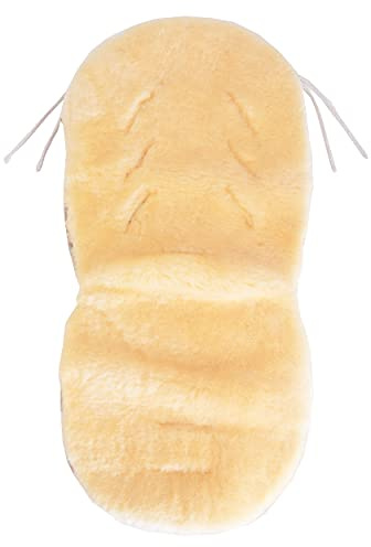 Merauno® Cojín de piel de cordero para bebé con ranuras para cinturón ecológica, piel de oveja natural, curtida médicamente universal, 80 x 35 cm (medicina)