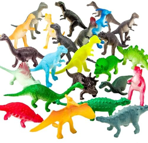 YeoNational&Toys set med 72 stycken minidinosaurier, dinosauriefigurer, gemsikter plastdinosaurier, djurvärlden, bordsset, leksaker för pojkar, säkert material, festtillbehör, inlärningsmaterial