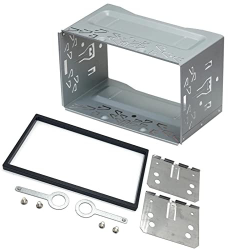Sound-way - Cadre de Montage en Plastique en Fer, Cadre en métal 2 DIN, Fente d'installation Kit de Garniture Radio pour autoradio