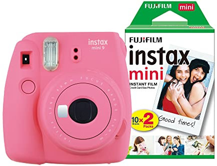 instax Fujifilm Mini 9 Instant Camera Flamingo Pink with 20 Shots