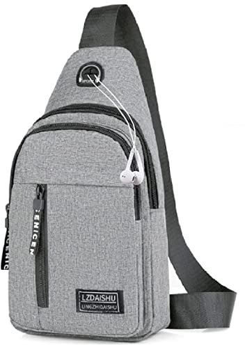 Yafe Sling Shoulder Backpack, Small Rucksack for Men Lightweight Nylon Sling Rucksack Bag Anti-theft Casual Men Women Bags for Hiking Cycling Outdoor Travelling