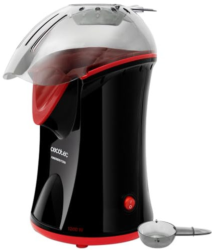 Cecotec Máquina de Hacer Palomitas por Convección Fun&Taste Pop Corn. Palomitero de 1200W, Sistema desmontable, Incluye Cuchara dosificadora, Protección contra Sobrecalentamiento