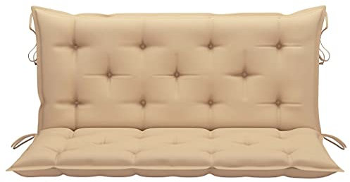 WIFESE Auflage für Hollywoodschaukel 120x50x7 cm Sitzkissen Bank Bankauflage Kissen Outdoor Bierbankauflagen Sitzpolster Bank Sitzauflagen FüR BäNke RüCkenpolster Beige