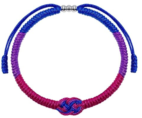 LAMIBEE Pride Infinity Love Wins, LGBTQAI+ Pride Love Wins - Pulseras tibetanas con cuerda de surfista LGBTQ para él y ella, mujeres y hombres, apoyo a la comunidad LGBTQ, 3 inches, Ágata