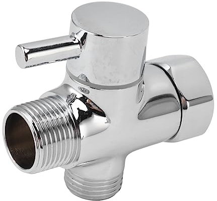dsheng Adattatore per Braccio Deviatore Doccia a 3 Vie in Ottone Valvola Deviatrice Separatore WC Uscita Acqua da 1/2 Pollici Tee da 7/8 Pollici Soffioni Fissi Americani