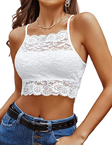 Avidlove Haut Court en Dentelle pour Femmes Maillot De Corps Camisole Hauts Courts