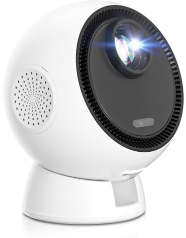 Mini-projektor, smart projektor med Wifi och bluetooth, autofokus, inbyggt Android-system, HiFi-högtalare, stöder 4k 1080HD-avkodning, bärbar projektor idealisk för möten hemma utomhus